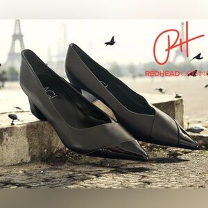 AGL black Stefy Heels- 100% leather from Italy